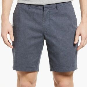 Mens Navy Heather Chino Slim Shorts